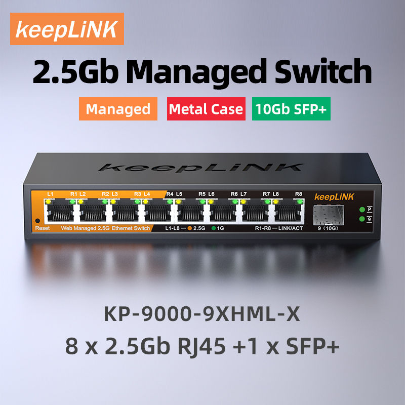 KeepLiNK 2.5Gb Managed Switch  - огляд і ціна Sfp+ 10G Managed Switch 8 Port