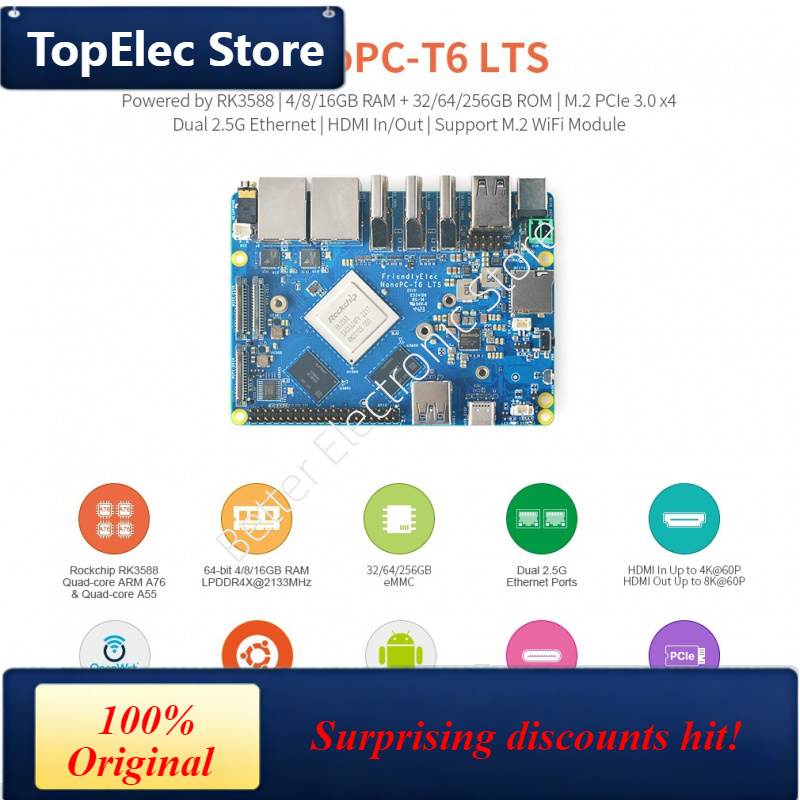 TopElec NanoPC-T6 LTS Developm - огляд і ціна Nanopc T6 16Gb